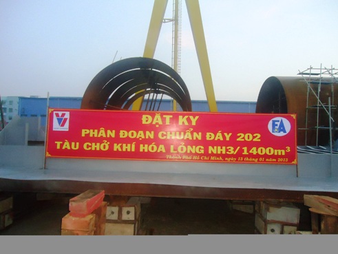 Đặt ky tàu chở khí hóa lỏng/ NH3 1400m3